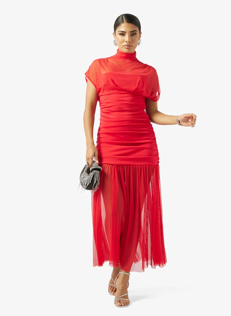 Ella  Bodycon Dress With Sheer Hem for Women | Best Price UAE